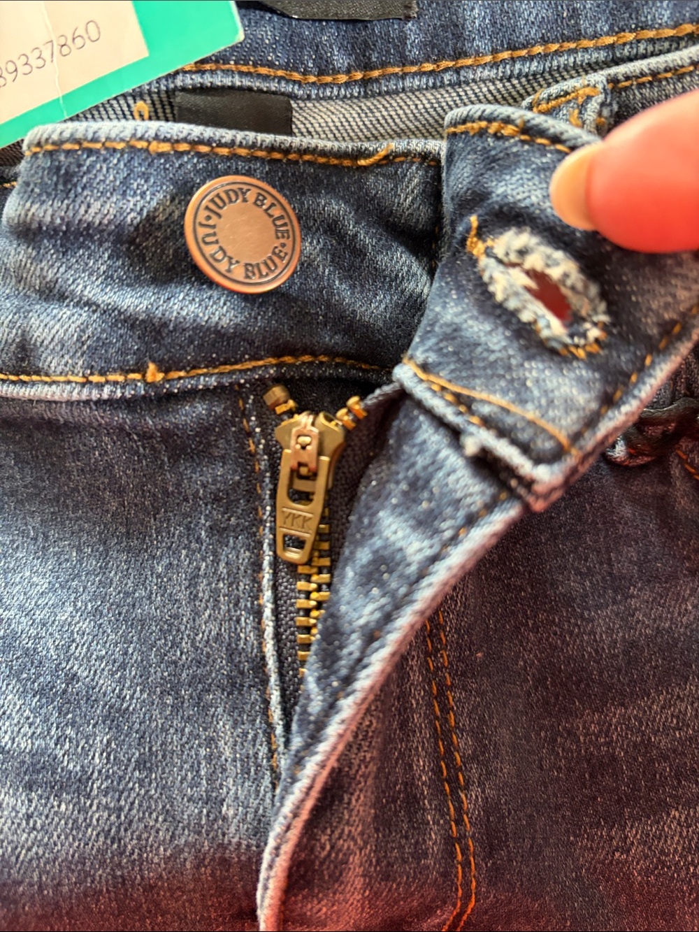 Judy Blue Mid-Rise Skinny Jeans Size 32/14 NWT Medium Blue - Picture 7 of 9